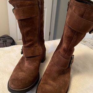 PAUL GREEN BROWN SUEDE BOOTS 8.5